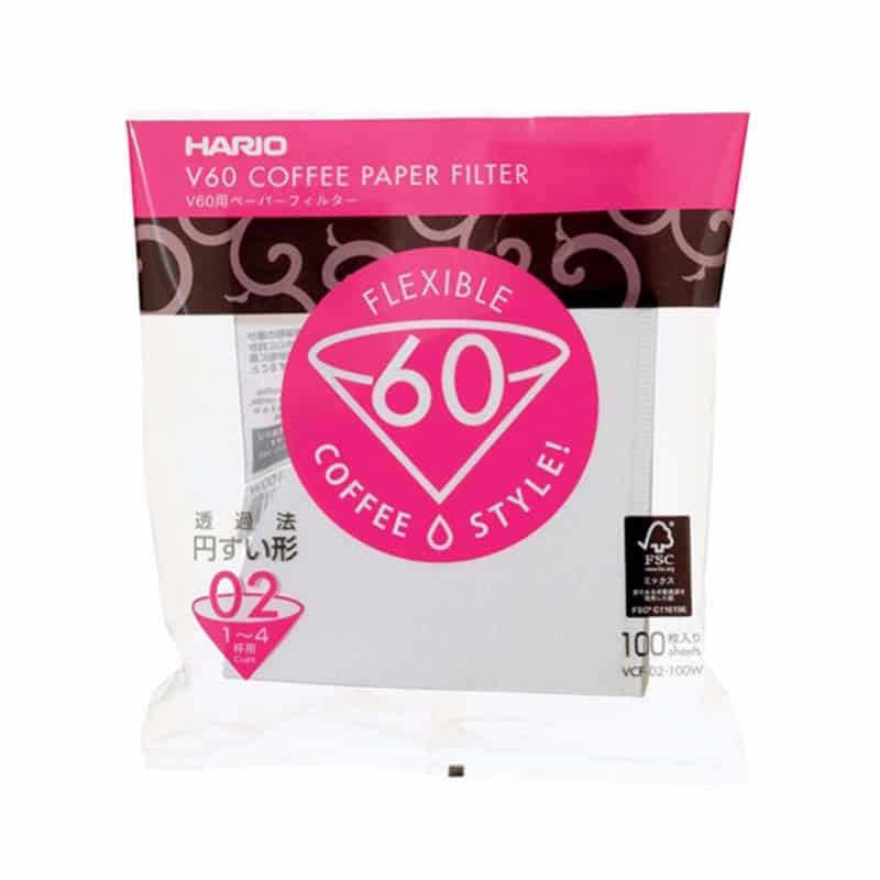 Hario Filtro carta V60 NEW 2-4 Tazze 100 pezzi
